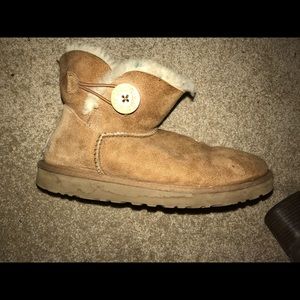Ugg Boots - Mini Bailey Button (Chestnut) (8.5)